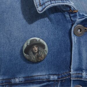 Dark Hedge Witch Pin Button